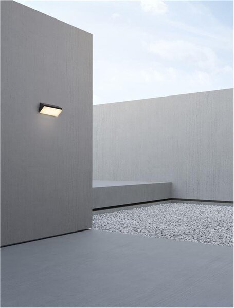 NV 9492610 Venkovní nástěnné svítidlo ZENON antracitový hliník a matný akryl LED 10W 3000K 220-240V 114st. IP65 - NOVA LUCE