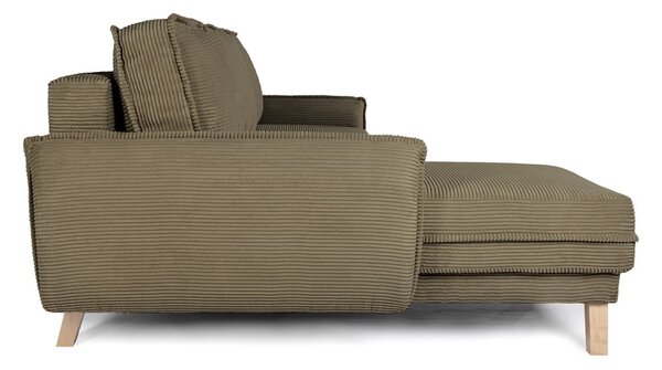 Zelená manšestrová rozkládací rohová pohovka (variabilní) Tori – Bonami Selection