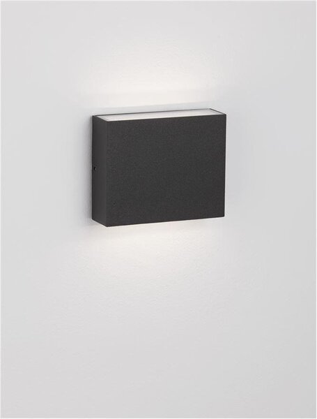 NV 9492640 Venkovní nástěnné svítidlo DEWI antracitový hliník a čiré sklo LED 7.7W 3000K 220-240V 253st. IP65 světlo nahoru a dolů - NOVA LUCE