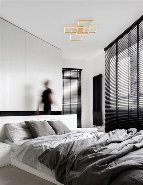 Nova Luce Stropní LED svítidlo BILBAO, 55W 3000K stmívatelné Barva: Zlatá