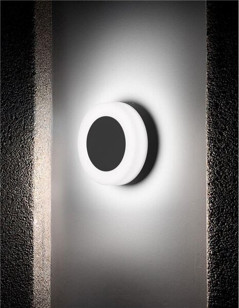 Nova Luce Venkovní nástěnné svítidlo TUNE, LED 9W 3000K 112st. IP65 Barva: Černá