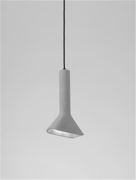 Nova Luce Závěsné svítidlo DYLAN šedý Beton E14 1x5W