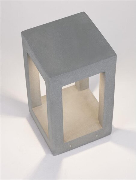 Nova Luce Venkovní sloupkové svítidlo BEV šedý beton skleněný difuzor LED 5W 3000K IP65
