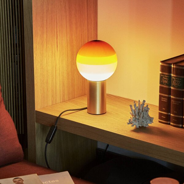 MARSET Dipping Light Stolní Lampa Amber - Marset, Krémová / jantar, Obývací pokoj / jídelna, Sklo, Design