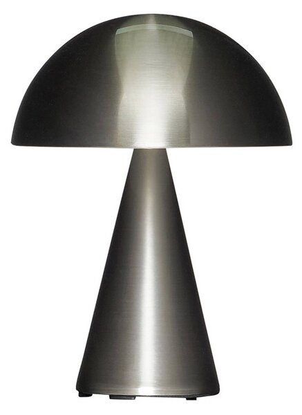 Hübsch HÜBSCH LED stolní lampa Mush, nikl, IP44, stmívatelné, stmívatelný, Hliník / šedá / zinek, Obývací pokoj / jídelna, kov, Design