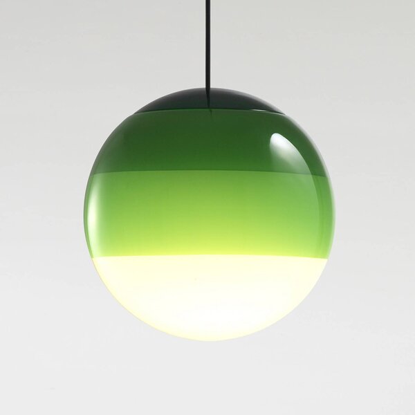 MARSET LED závěsné světlo Dipping Light Ø 30 cm zelené, stmívatelný, Zelená, Obývací pokoj / jídelna, Sklo, Design, Koule