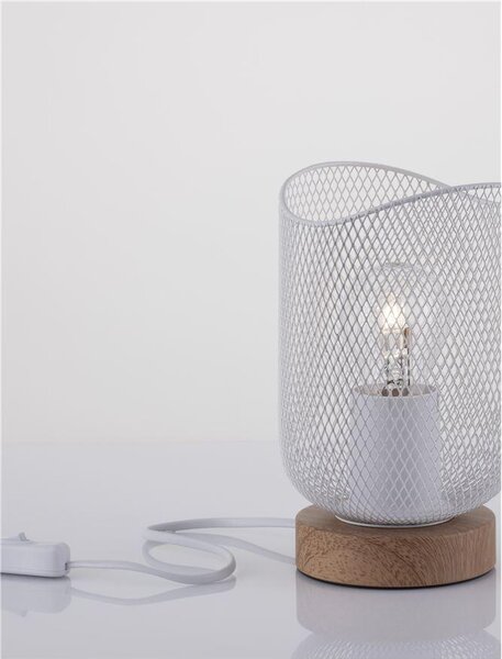 Nova Luce Stolní lampa LYRON, E27 1x12W Barva: Bílá