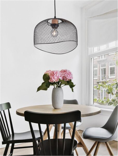 Nova Luce Závěsné svítidlo LYRON, E27 1x12W Barva: Černá