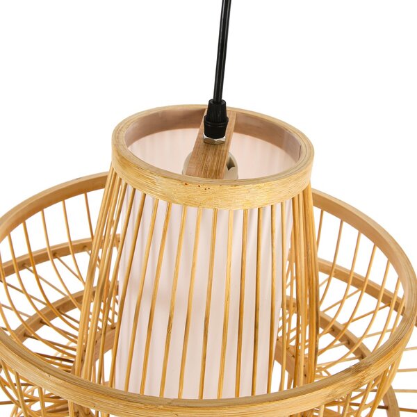 Immax BOHO PINCHOS designové závěsné svítidlo, D45cm, E27 bambusové dřevo