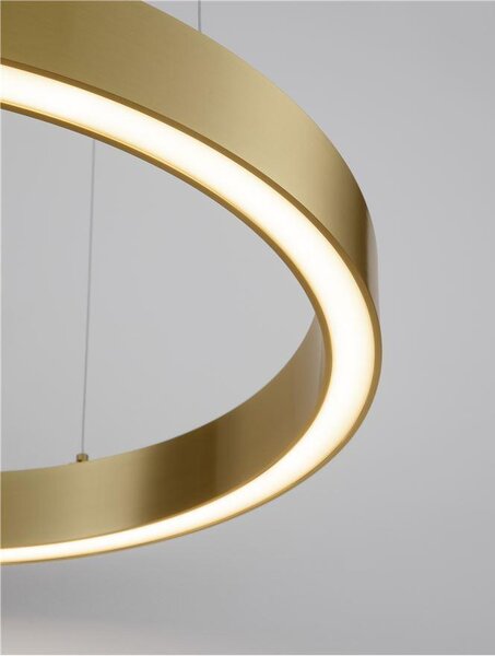 Nova Luce Závěsné LED svítidlo STING, 40W 3000K Eaglerise, stmívatelné Barva: Mosaz