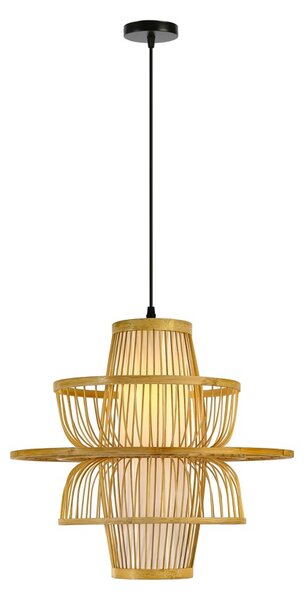 Immax BOHO PINCHOS designové závěsné svítidlo, D45cm, E27 bambusové dřevo