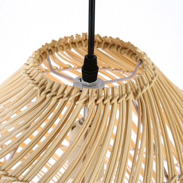 Immax BOHO PELO designové závěsné svítidlo, D35cm. E27, přírodní ratan