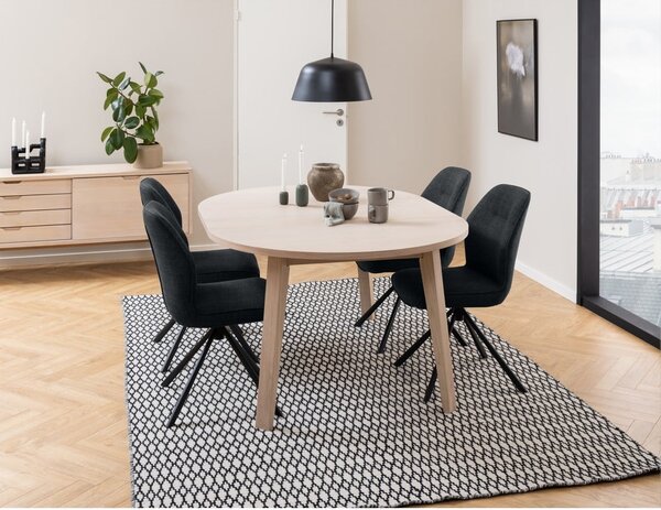 Kulatý rozkládací jídelní stůl s deskou v dubovém dekoru ø 120 cm A-Line – Actona