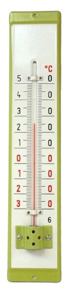 Venkovní teploměr smaltovaný, Světlezelený 500x95 mm