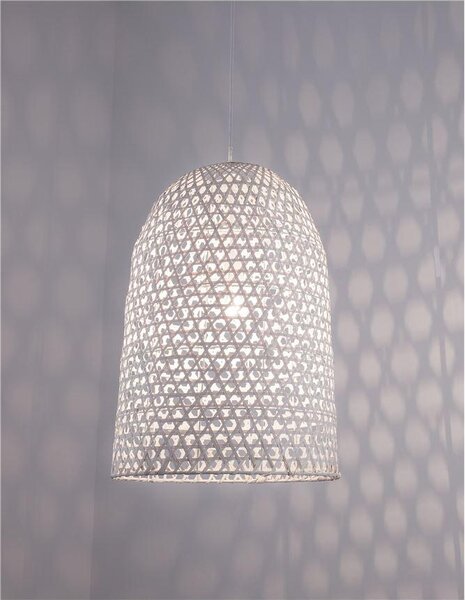 Nova Luce Závěsné svítidlo AURORA, ratan, E27 1x12W Barva: Bílá