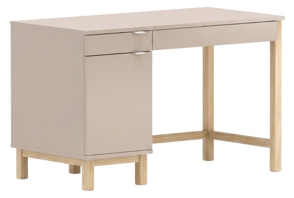 Dětský psací stůl MODEL se šuplíky a skříňkou - Námořnická modrá s černým úchytem, 100x60 cm, Zvolte stranu: Pravá