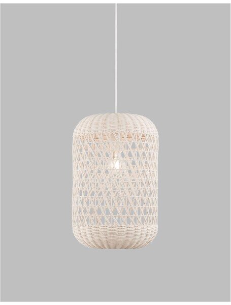 Nova Luce Závěsné svítidlo AURORA, ratan, E27 1x12W Barva: Bílá