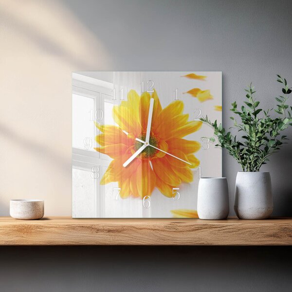 Skleněné hodiny Květ zskb-30x30-00078785