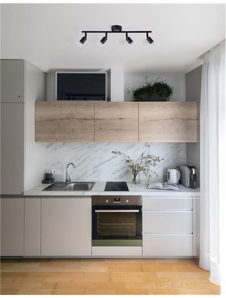Nova Luce Bodové svítidlo LUP, GU10 4x5W Barva: Černá