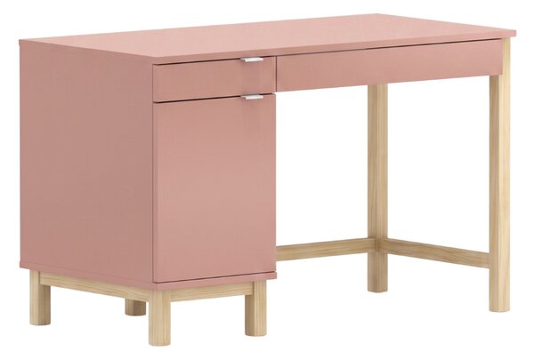 Dětský psací stůl MODEL se šuplíky a skříňkou - Námořnická modrá s černým úchytem, 100x60 cm, Zvolte stranu: Pravá