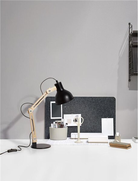 Nova Luce Stolní lampa GROU, E27 1x12W vypínač na těle Barva: Černá