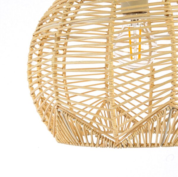Immax BOHO PELO designové závěsné svítidlo, D30cm. E27, přírodní ratan