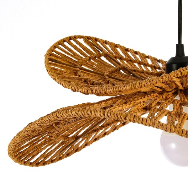 Immax BOHO MARIPOSA designové závěsné svítidlo, D80cm. E27, přírodní juta