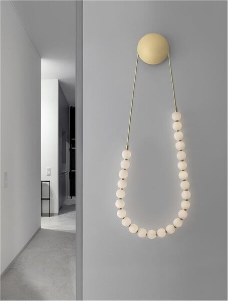 Nova Luce Nástěnné LED svítidlo PERLA 3000K stmívatelné Barva: Zlatá