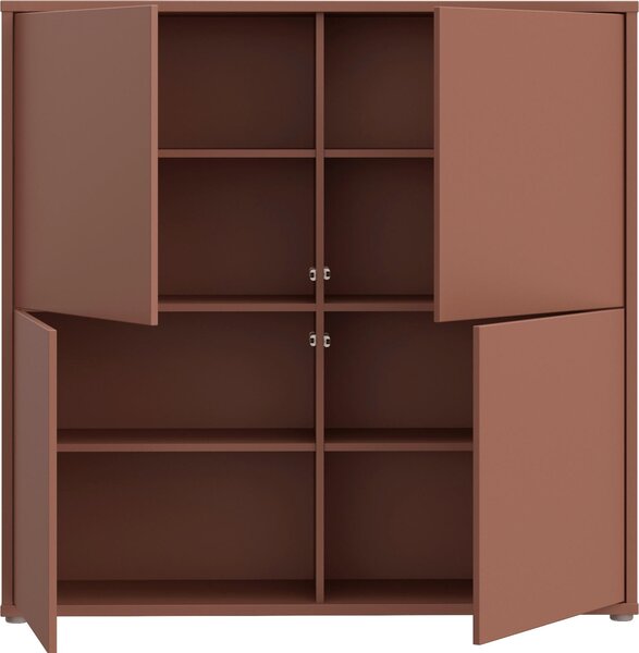 VYSOKÁ KOMODA, terracotta, 124,5/121,5/34,9 cm Carryhome - Online Only komody, Online Only