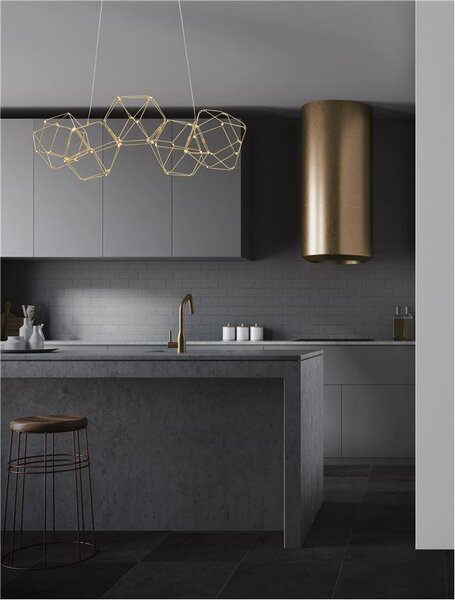 Nova Luce Závěsné LED svítidlo NEBULA zlatý kov 22W 3000K