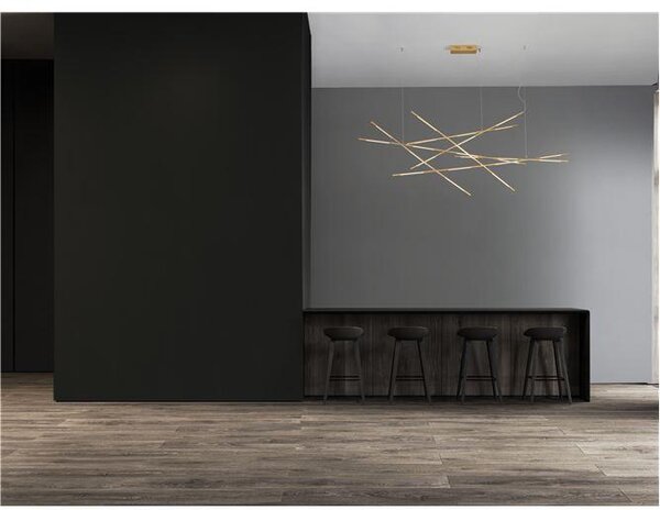 Nova Luce Závěsné LED svítidlo RACCIO, 109W 3000K stmívatelné Barva: Černá