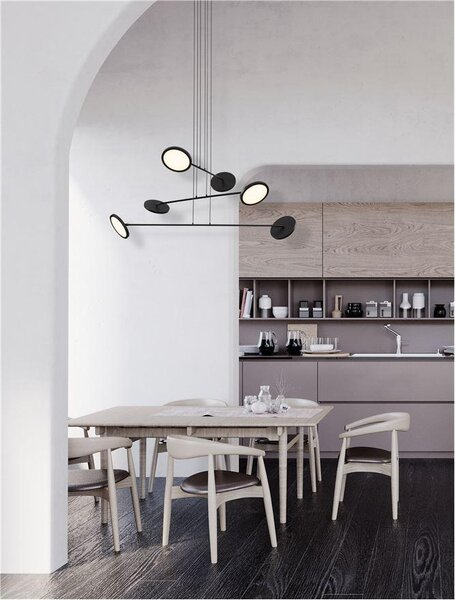 Nova Luce Závěsné LED svítidlo SCOPE, 49.2W 3000K stmívatelné Barva: Černá