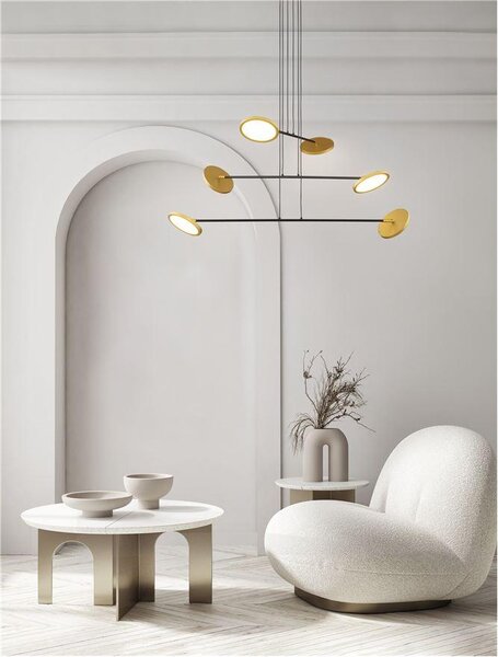 Nova Luce Závěsné LED svítidlo SCOPE, 49.2W 3000K stmívatelné Barva: Černá