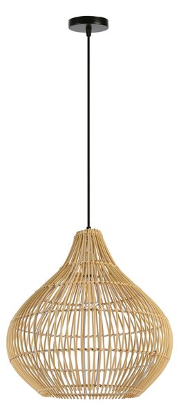 Immax BOHO PELO designové závěsné svítidlo, 40x40cm. E27, přírodní ratan