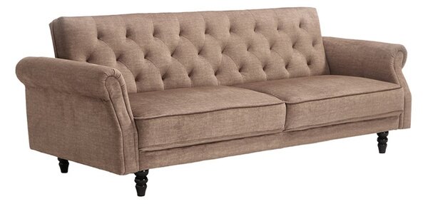 Designová rozkládací pohovka Scarlet 220 cm šedo-hnědý samet