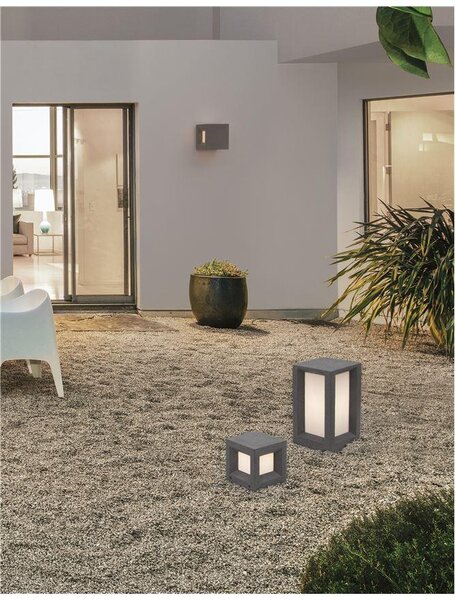 Nova Luce Venkovní sloupkové svítidlo CASTRO, E27 1x12W IP65 Barva: Šedá