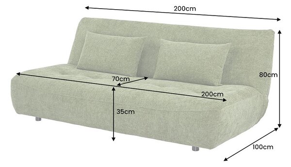 Designová rozkládací pohovka Litonya 200 cm zelená