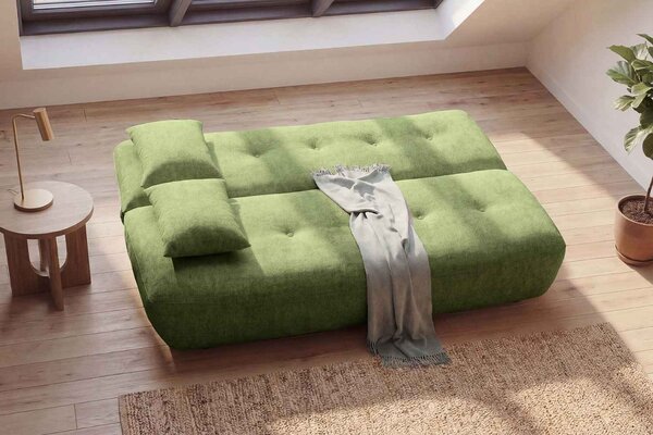 Designová rozkládací pohovka Litonya 200 cm zelená