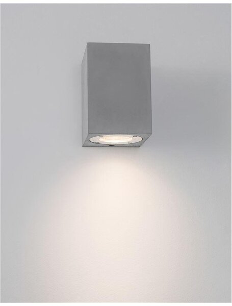 NV 9790542 Venkovní nástěnné svítidlo FUENTO šedý beton skleněný difuzor GU10 1x7W IP65 100-240V bez žárovky světlo dolů - NOVA LUCE