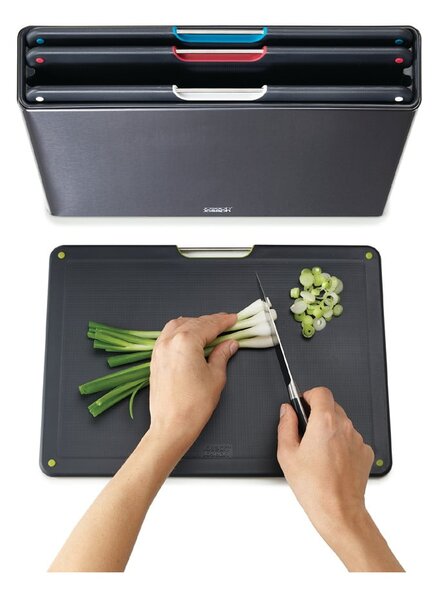 Prkénka v sadě 4 ks se stojanem 7x35.5 cm Folio – Joseph Joseph