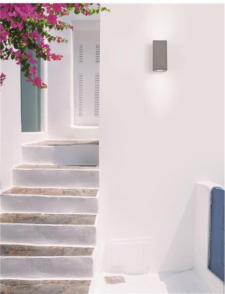 Nova Luce Venkovní nástěnné svítidlo FUENTO, GU10 2x7W IP65 Barva: Šedá