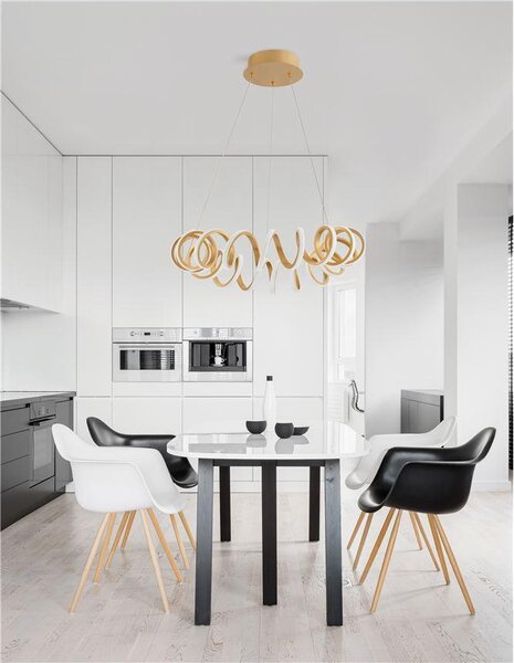 Nova Luce Závěsné svítidlo ZINIA, 60cm, LED 45W 3000K Barva: Černá