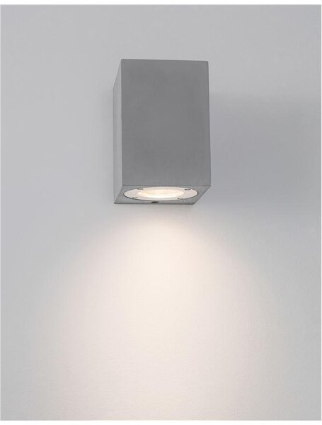 Nova Luce Venkovní nástěnné svítidlo FUENTO, GU10 1x7W IP65 světlo dolů Barva: Šedá