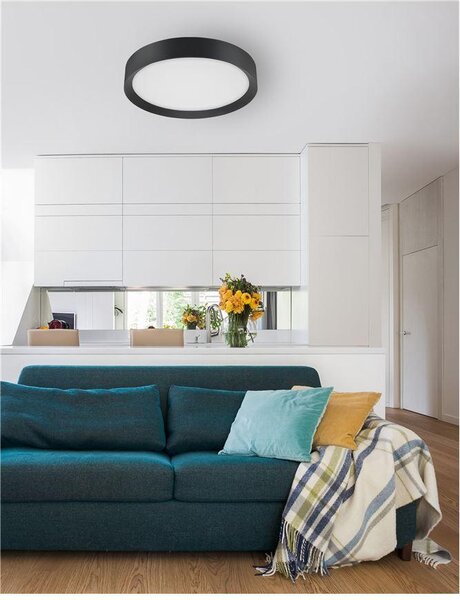 Nova Luce Stropní LED svítidlo LUTON, 47W 3000K Barva: Černá