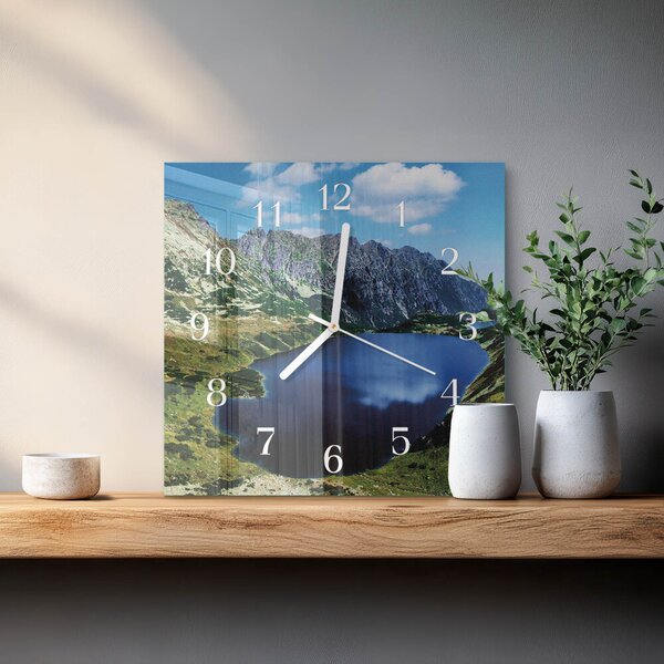 Skleněné hodiny Morské oko zskb-30x30-00086865