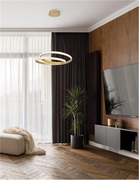 Nova Luce Závěsné LED svítidlo GRANIA, 25W 3000K stmívatelné Barva: Zlatá