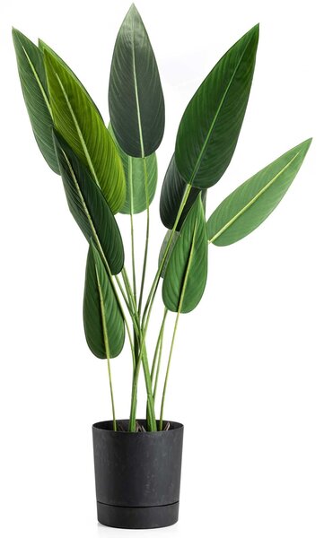 PLASTOVÝ KVĚTINÁČ AZALEA SADA 2KS 22,5X23,5 CM+17,5X18,5 CM IMITACE BETONU ČERNÁ