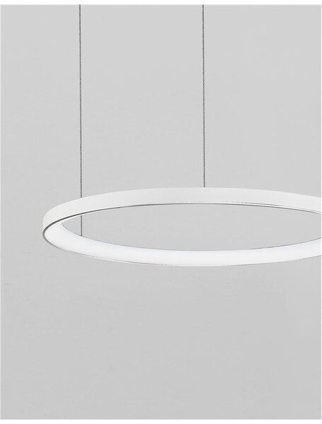 Nova Luce Závěsné LED svítidlo PERTINO, 48W 3000K stmívatelné Barva: Bílá