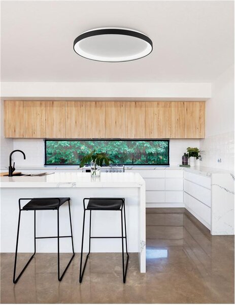 Nova Luce Stropní LED svítidlo PERTINO, 48W 3000K stmívatelné Barva: Černá