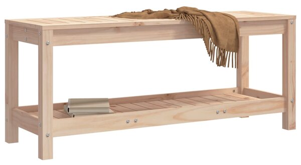 Zahradní lavice 108 x 35 x 45 cm masivní borové dřevo
